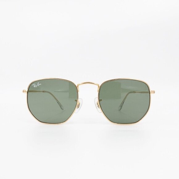 Ray-Ban RB3548 Hexagonal Sunglasses Gray and Gold OS - Picture 1 of 13